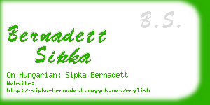 bernadett sipka business card